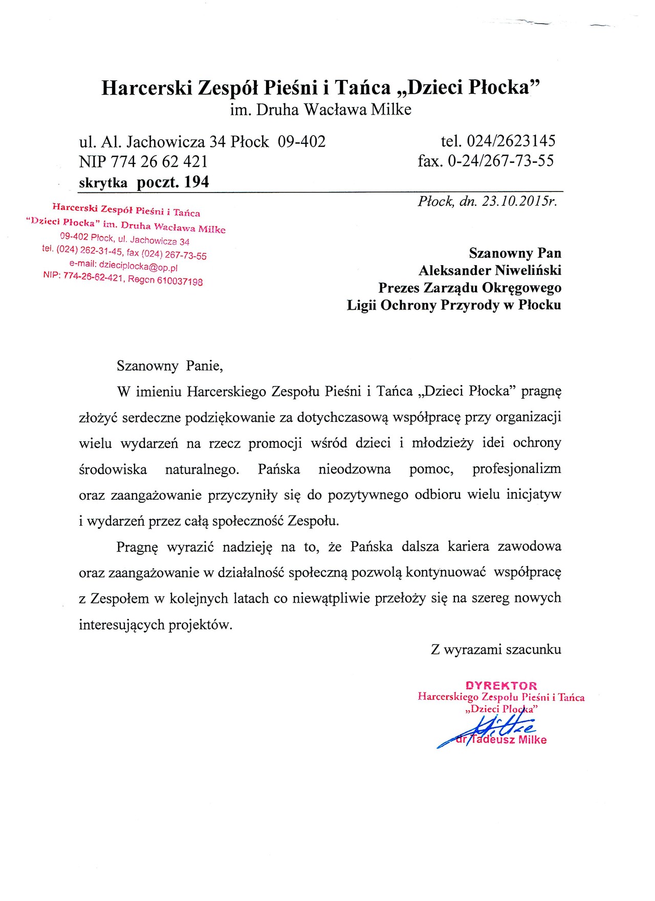 Acknowledgements Aleksander Niweliński - Dzieci Płocka